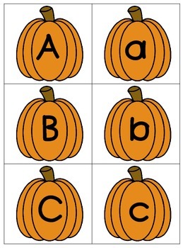 Pumpkin Patch Alphabet Match by FIRST of all | Teachers Pay Teachers