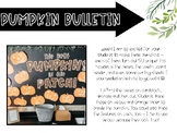 Pumpkin Patch Bulletin Board Craft and Writing Activity