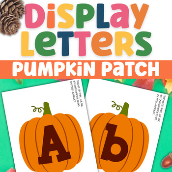 Pumpkin Patch Bulletin Board Display Letters Fall Themed Classroom Decor