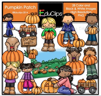 Preview of Pumpkin Patch Clip Art Bundle {Educlips Clipart}
