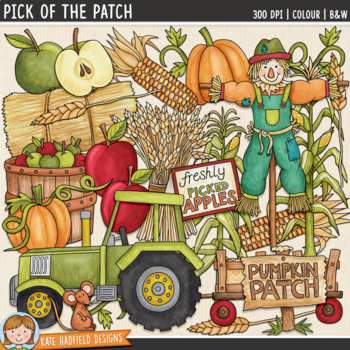 Preview of Pumpkin Patch & Scarecrow Clipart: Pick of the Patch (Kate Hadfield Designs)