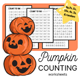 Pumpkin Patch Counting 1-100 Number Puzzle Worksheets: eve
