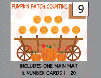 Preview of Pumpkin Patch - Counting Mat - numbers 1-20 - fall - printable - math