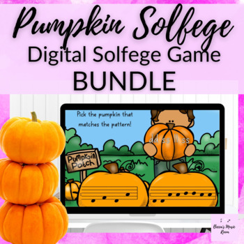 Preview of Pumpkin Patch Digital Solfege Game on Google Slides BUNDLE