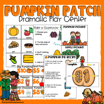 Preview of Pumpkin Patch Dramatic Play Center for 3K, Pre-K, Preschool & Kindergarten