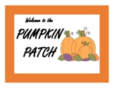 Pumpkin Patch Dramatic Play Set