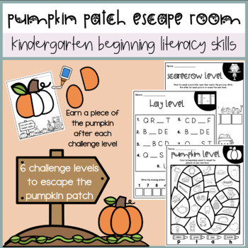 Preview of Pumpkin Patch Escape Room | Kindergarten Pumpkin Day
