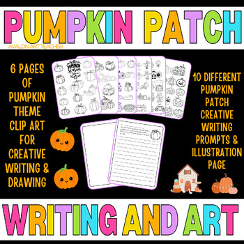 Preview of Thanksgiving Pumpkin Patch Fall Art & Creative Writing & Coloring Pages