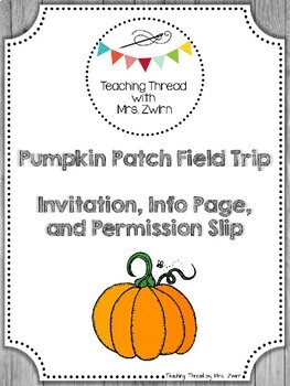 pumpkin patch field trip note