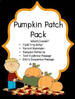 Preview of Pumpkin Patch Field Trip Letter Parent Reminder Worksheets