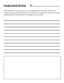 Pumpkin Patch Field Trip Writing Response by Tracey Hutchins | TpT