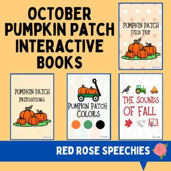 Preview of Pumpkin Patch Interactive Books- October Language Therapy