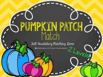 Preview of Pumpkin Patch Match: Fall Vocabulary Matching Game