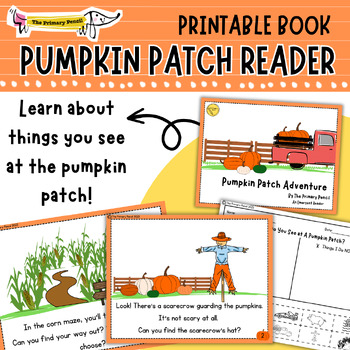 Preview of Pumpkin Patch Nonfiction Emergent Reader with Cut & Glue | October Activity