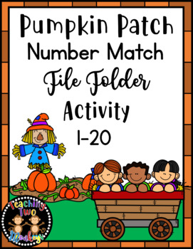 Preview of Pumpkin Patch Number Match File Folder Math Center Activity (1-20)