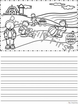 Pumpkin Patch Picture Writing Prompt by Primarily First | TpT