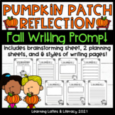 Pumpkin Patch Reflection Field Trip Writing Prompt October