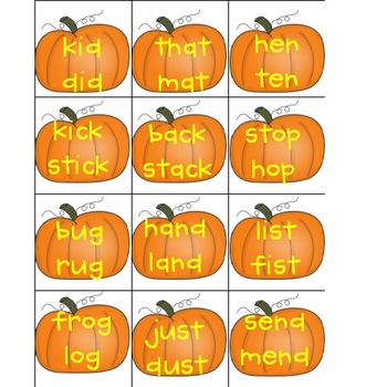 Pumpkin Patch Rhyming Words Sort by Mrs. Seymour's Super Stars | TpT