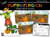 Pumpkin Patch Shape Match Distance Teaching Activity