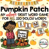 Pumpkin Patch Sight Word Game - ALL 220 Dolch Words!