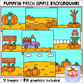 Preview of Pumpkin Patch Simple Backgrounds Clipart