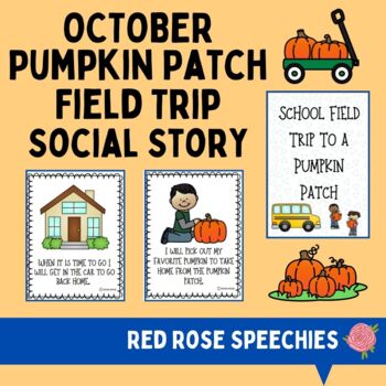 Preview of Pumpkin Patch Social Story - Field Trip Social Story - Interactive Book