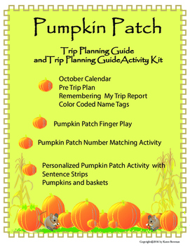 Preview of Pumpkin Patch Trip Guide and Activities