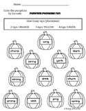 Pumpkin Phoneme Fun, Counting Phonemes with glued sounds -ng, -nk