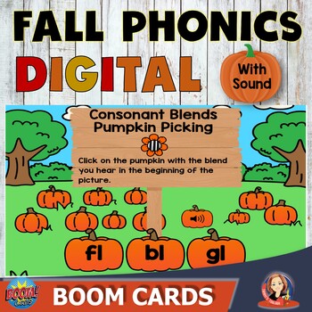 Preview of Fall Pumpkin Phonics Activities With Blends