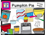 Pumpkin Pie Clipart (27 Color & BW images)
