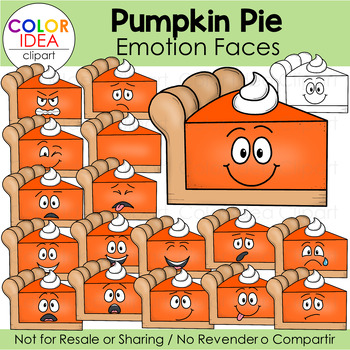 Preview of Pumpkin Pie Emotion Faces