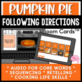 Pumpkin Pie Following Commands Sequencing Retell No Prep S