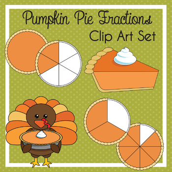 Preview of Pumpkin Pie Fractions Clip Art