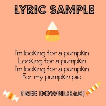 Preview of Pumpkin Pie: Free Action Song Sheet Music