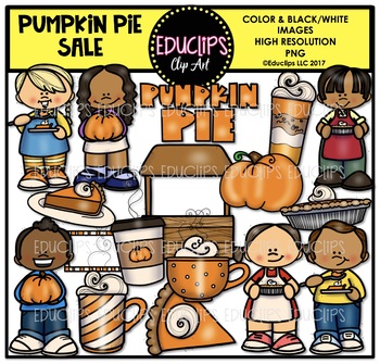 Preview of Pumpkin Pie Sale Clip Art Set {Educlips Clipart}