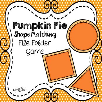 Preview of Pumpkin Pie Shape Matching File Folder Game {Thanksgiving}