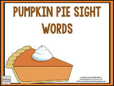 Pumpkin Pie Editable Sight Words