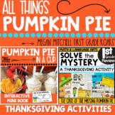 Pumpkin Pie Thanksgiving Activities Task Cards BUNDLE