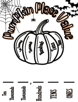 Preview of Pumpkin Place Value Whiteboard Chart