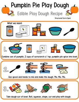 Preview of Pumpkin Play Dough Visual Recipe