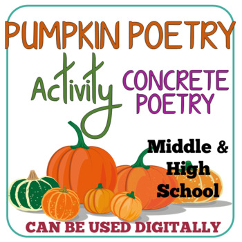 Preview of Pumpkin Poetry Activity - Concrete Poetry