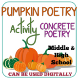 Pumpkin Poetry Activity - Concrete Poetry