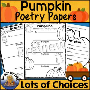 Preview of Pumpkin Poetry Activity Sheets