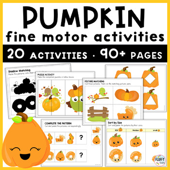 Preview of Fall Activities Pumpkins Preschool and Toddler Fine Motor