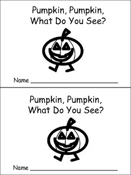 Preview of Pumpkin, Pumpkin Emergent Reader Preschool Kindergarten Halloween