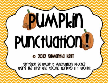 Preview of Pumpkin Punctuation & Sentence Fluency
