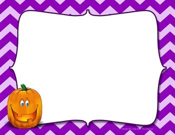 Preview of Pumpkin with Purple Chevron Digital Paper (embedded text area)