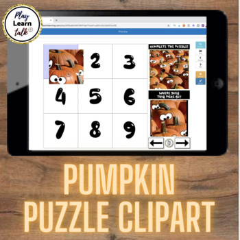 Preview of Pumpkin Puzzle Clipart - Moveable Images for digital projects - Real photo