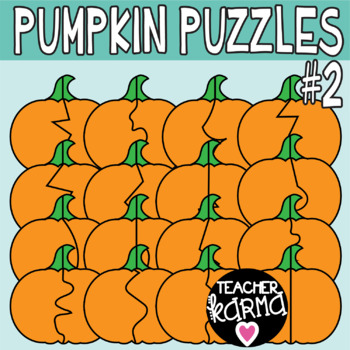 Preview of Pumpkin Puzzle Templates 2, Puzzle Clipart
