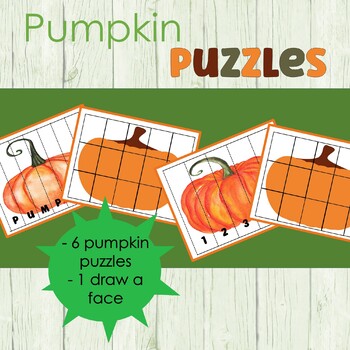 Pumpkin Puzzles for Preschoolers by Worksheets and Printables By Eliza